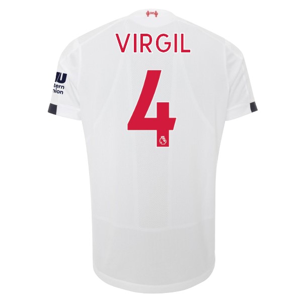 Camiseta Liverpool NO.4 Virgil Replica Segunda Ropa 2019/20 Blanco